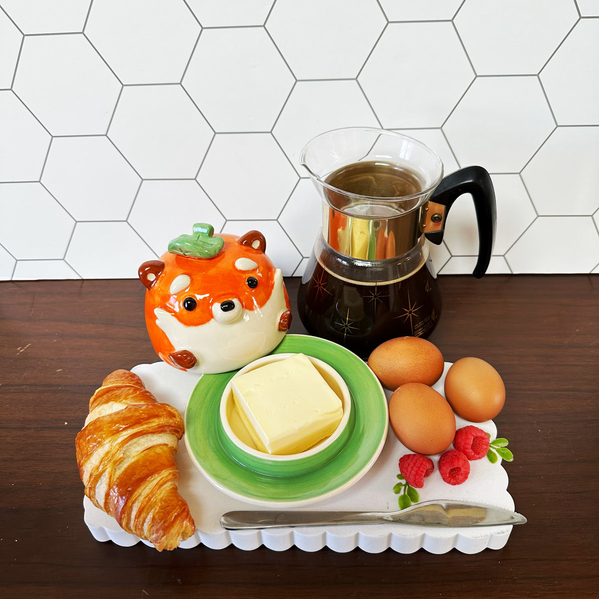 Fox Butter Dish