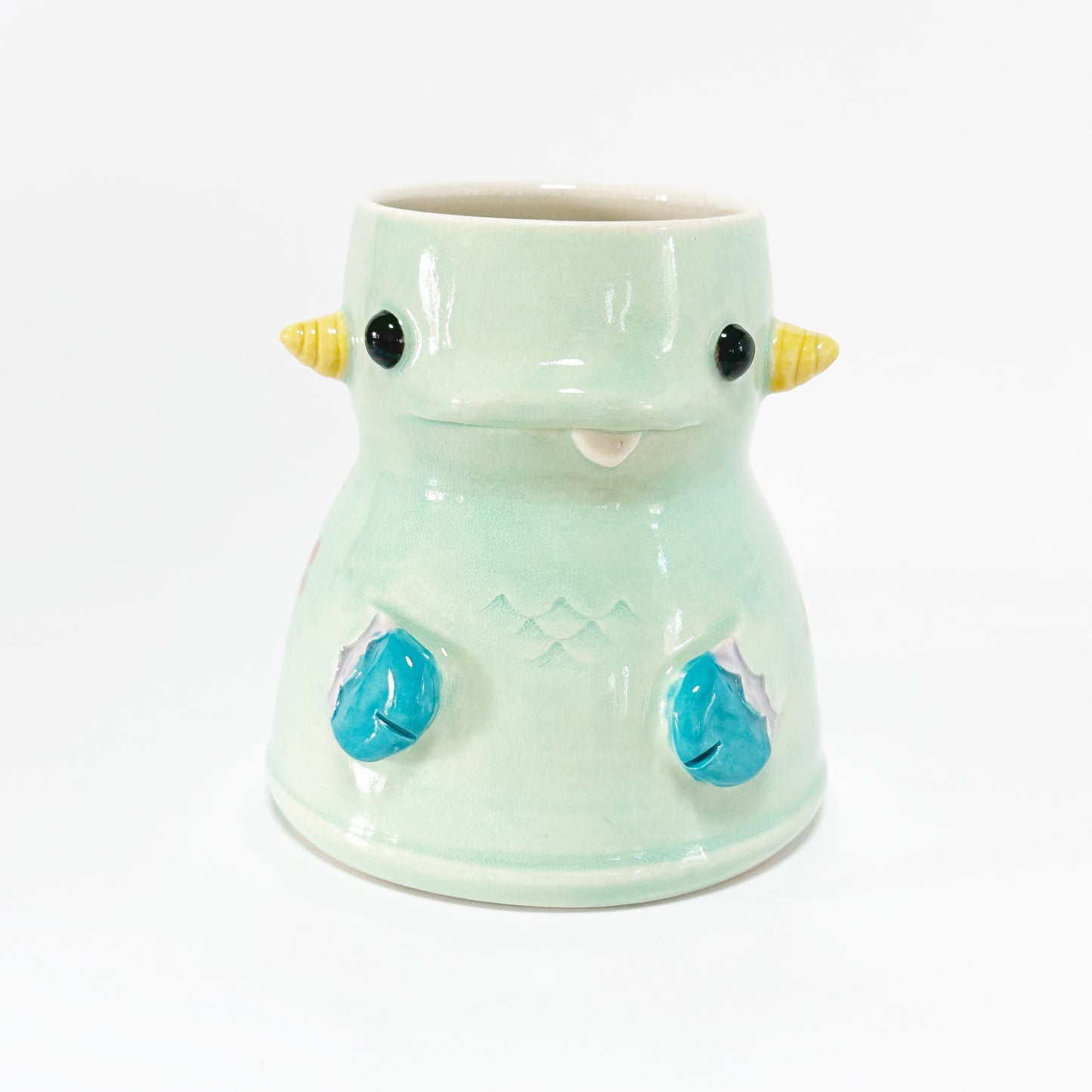 Teal Monster Mug 5