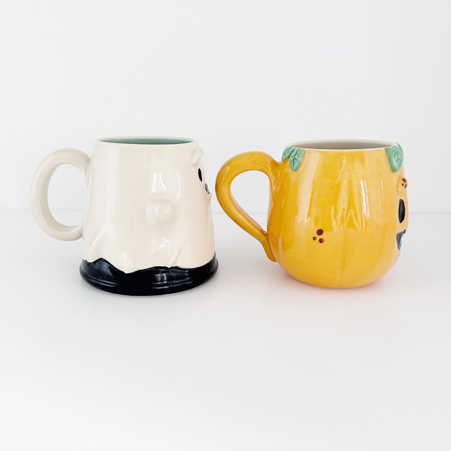 Ghost and Pumpkin Mug Set