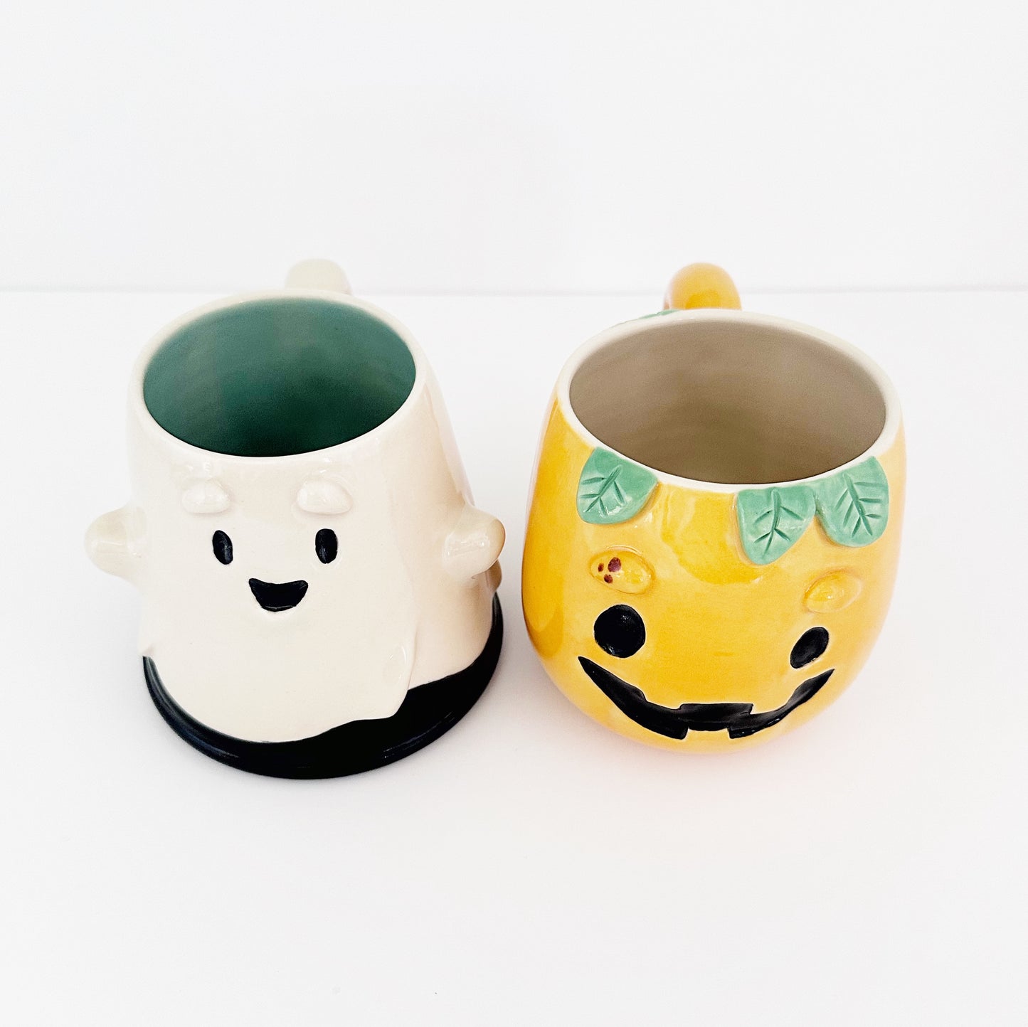 Ghost and Pumpkin Mug Set