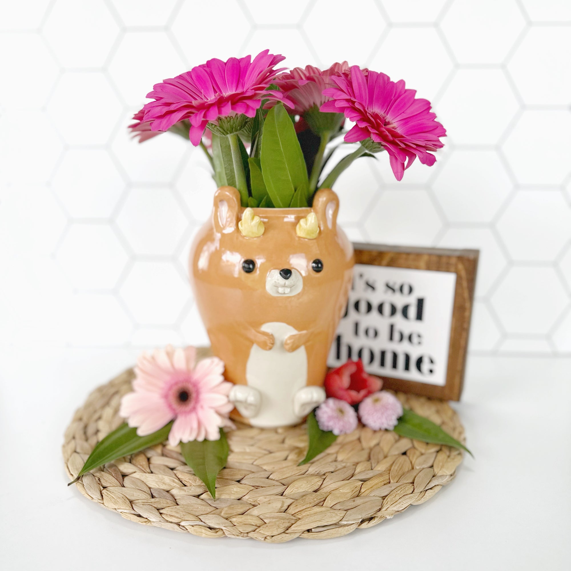 Jackalope Flower Vase