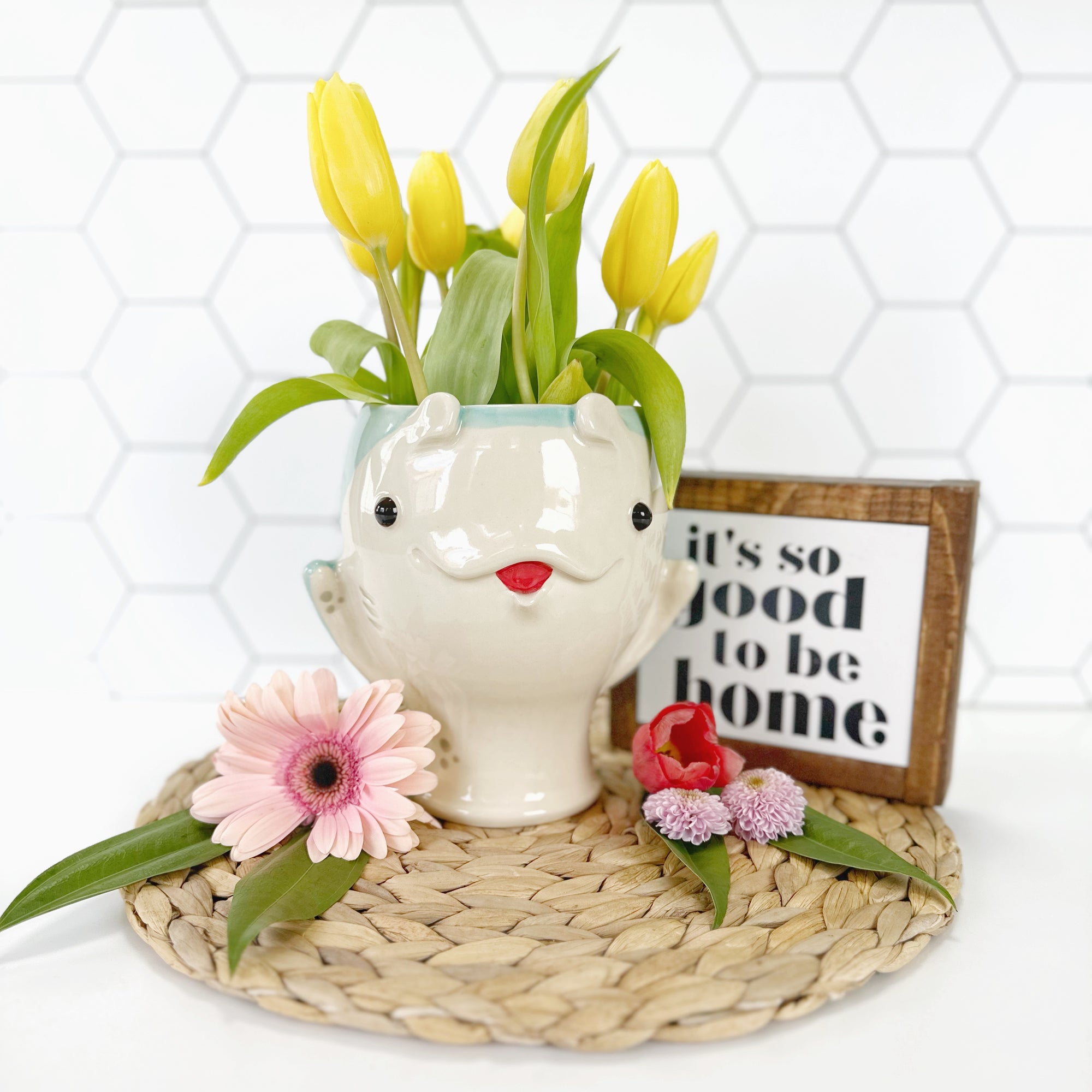 Manta Ray Flower Vase