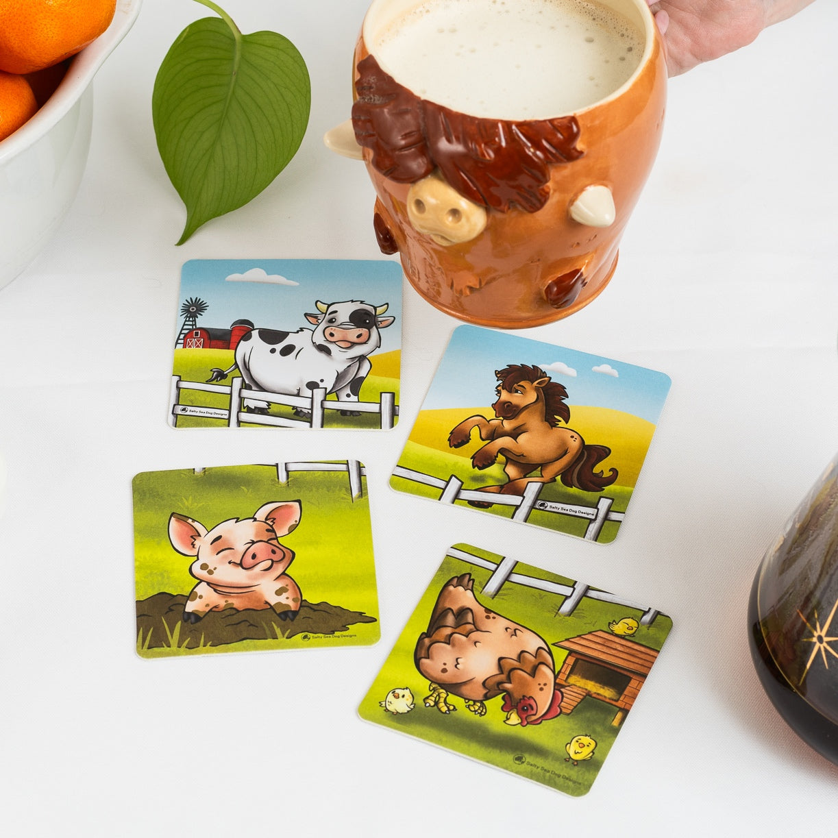 Farmyard Coaster Set