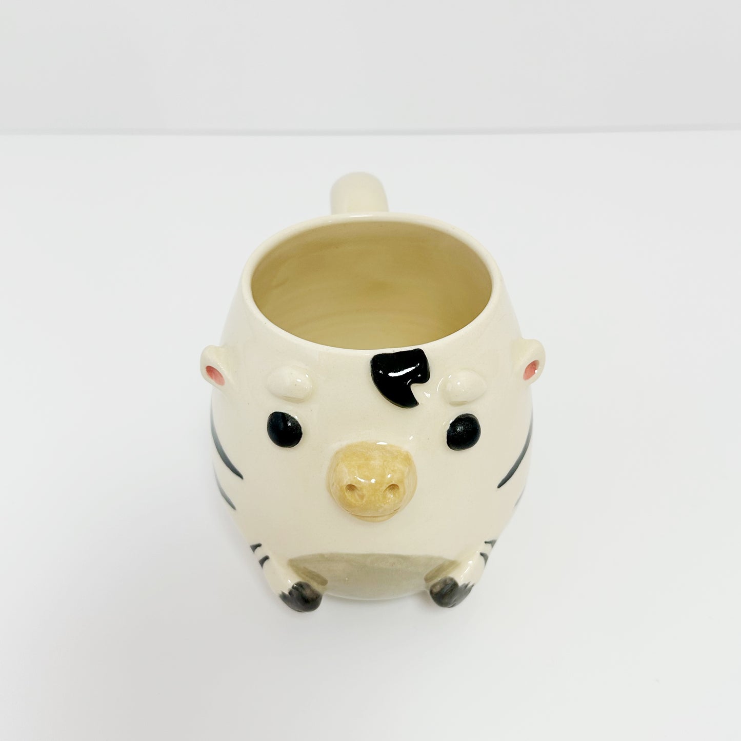 handmade zebra coffee mug