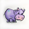 Hippo Die Cut Sticker