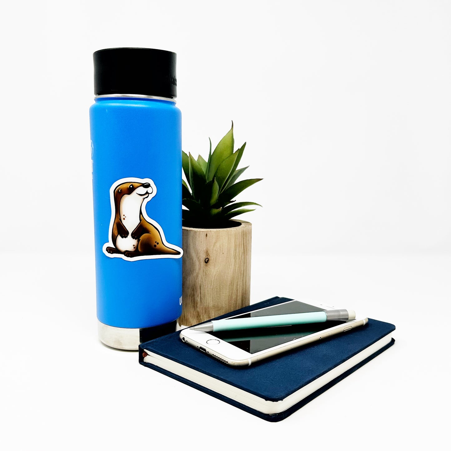 River Otter Die Cut Sticker