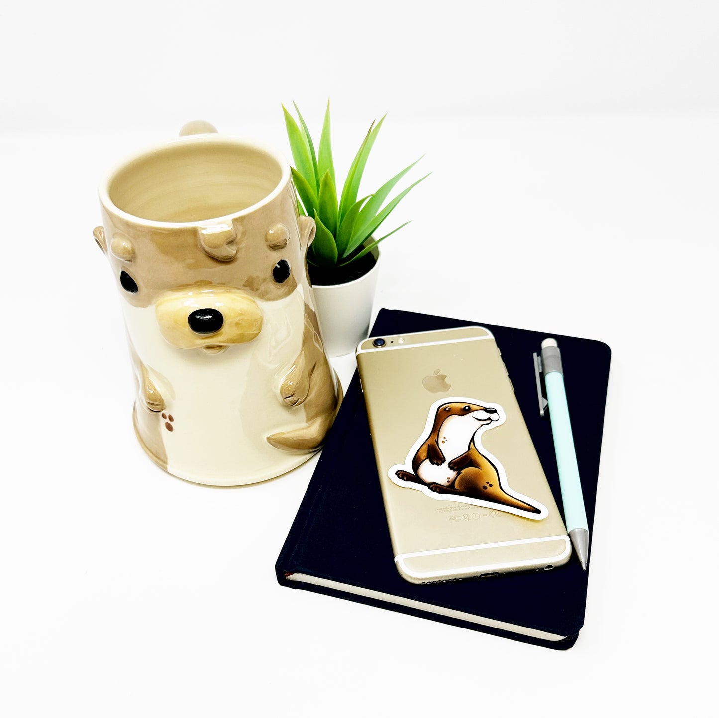 River Otter Die Cut Sticker