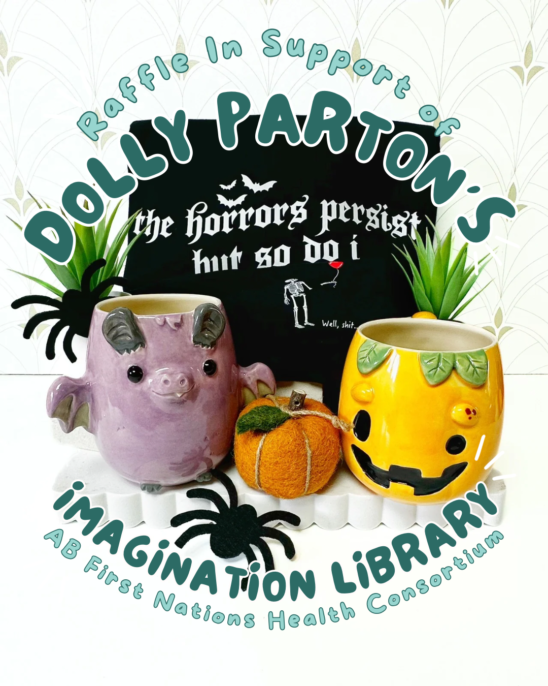 Imagination Library Raffle (Purple Bat & Pumpkin)
