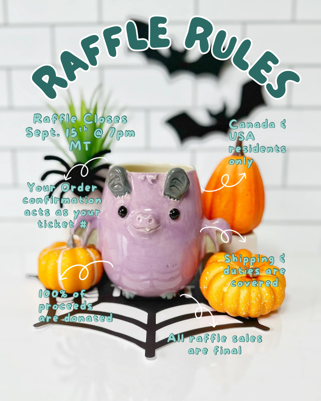 Imagination Library Raffle (Purple Bat & Pumpkin)