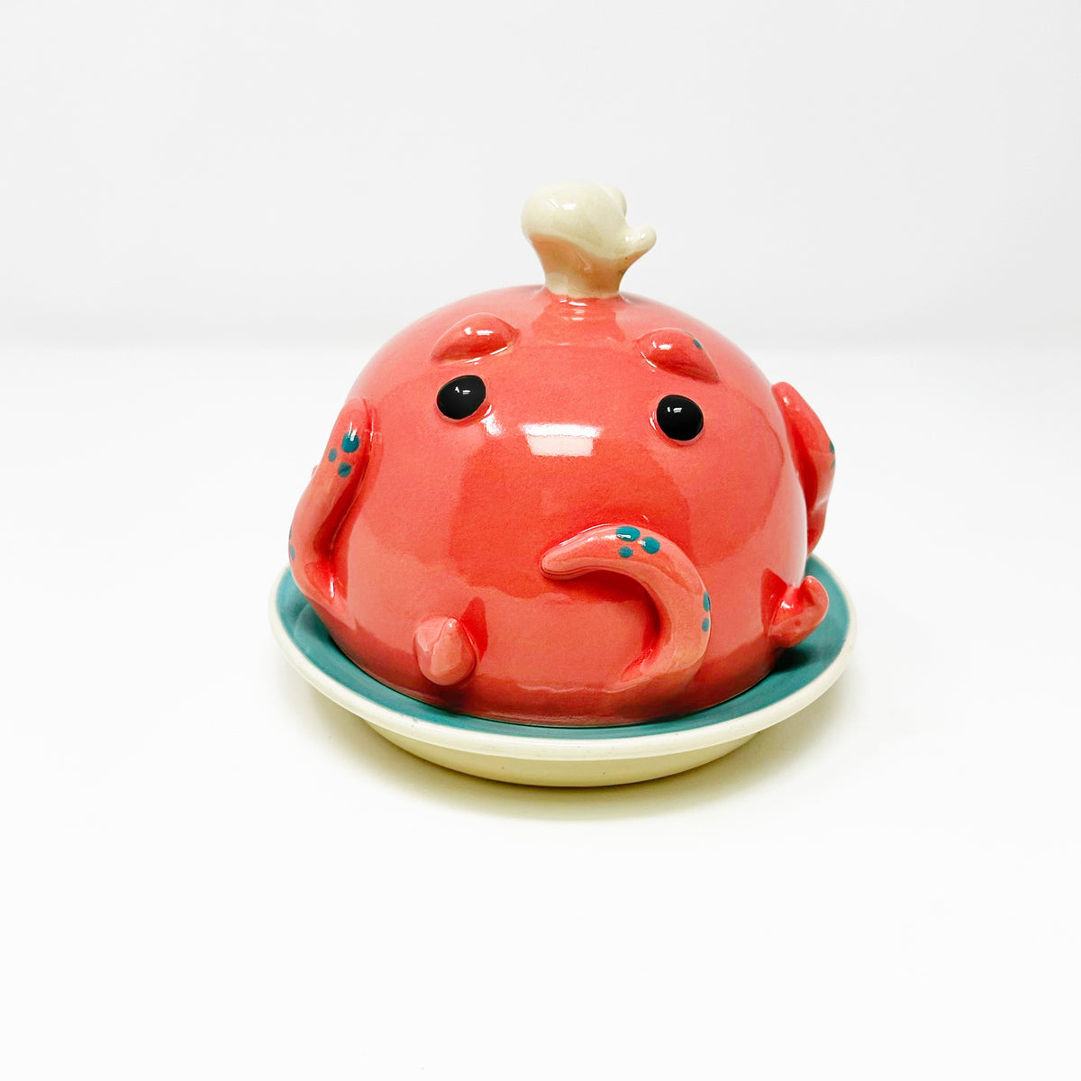 Pink Octopus Butter Dish