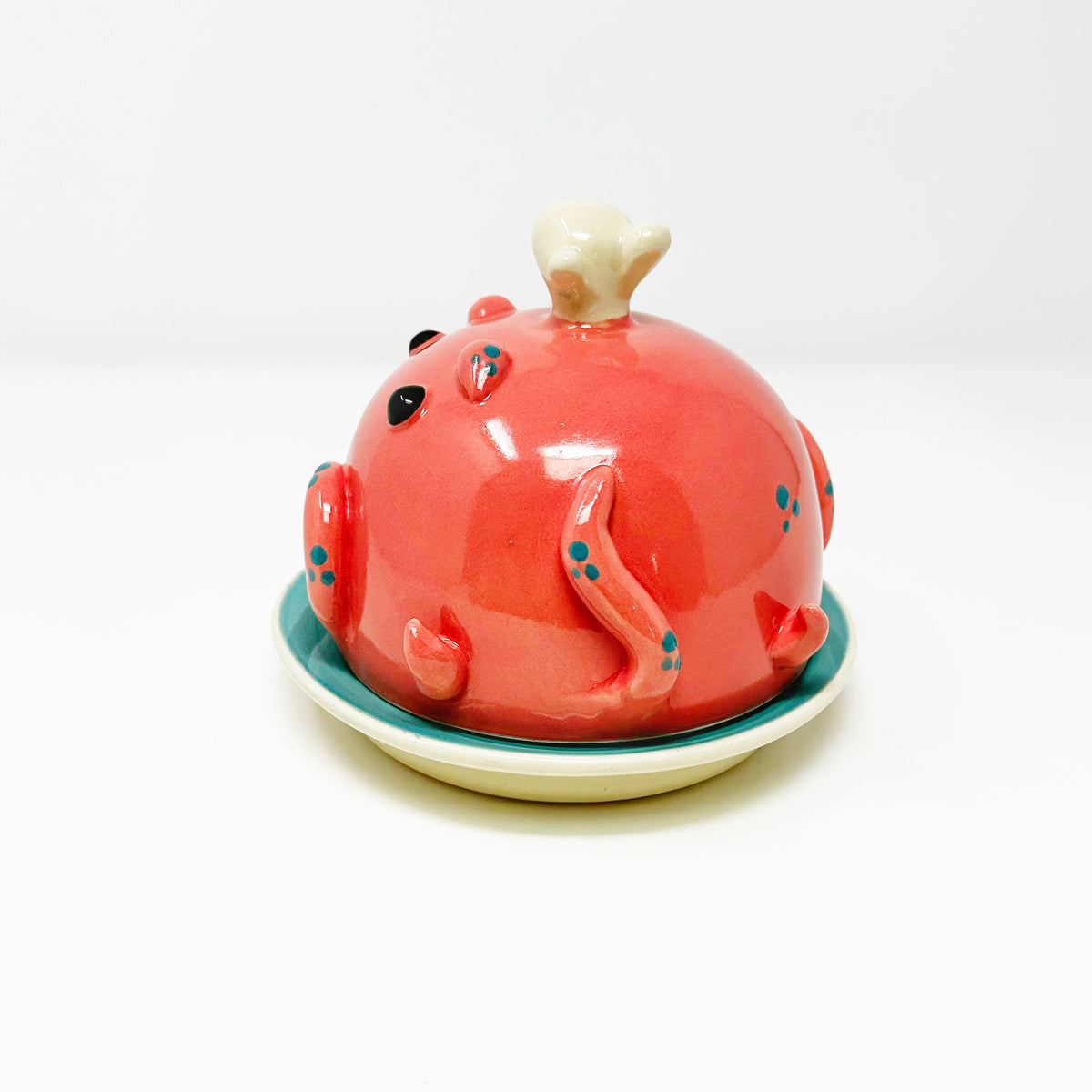 Pink Octopus Butter Dish