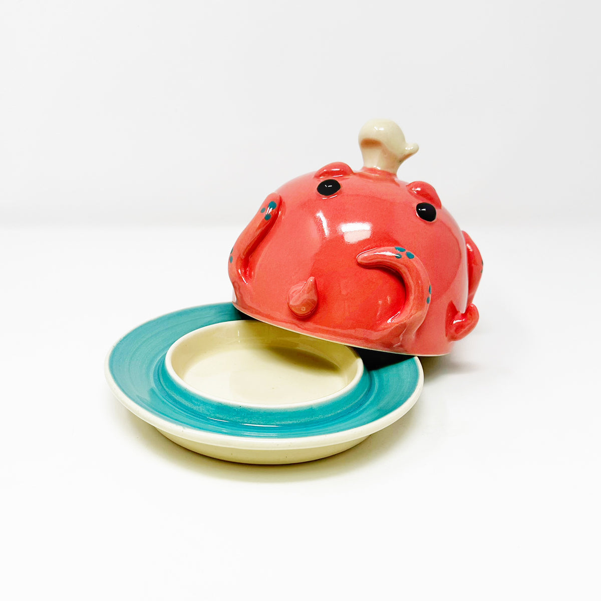 Pink Octopus Butter Dish