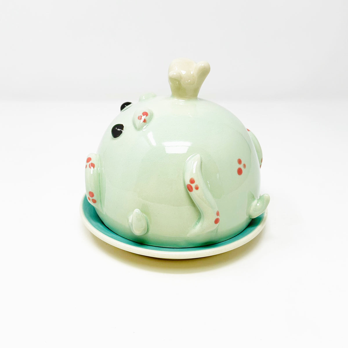 Teal Octopus Butter Dish