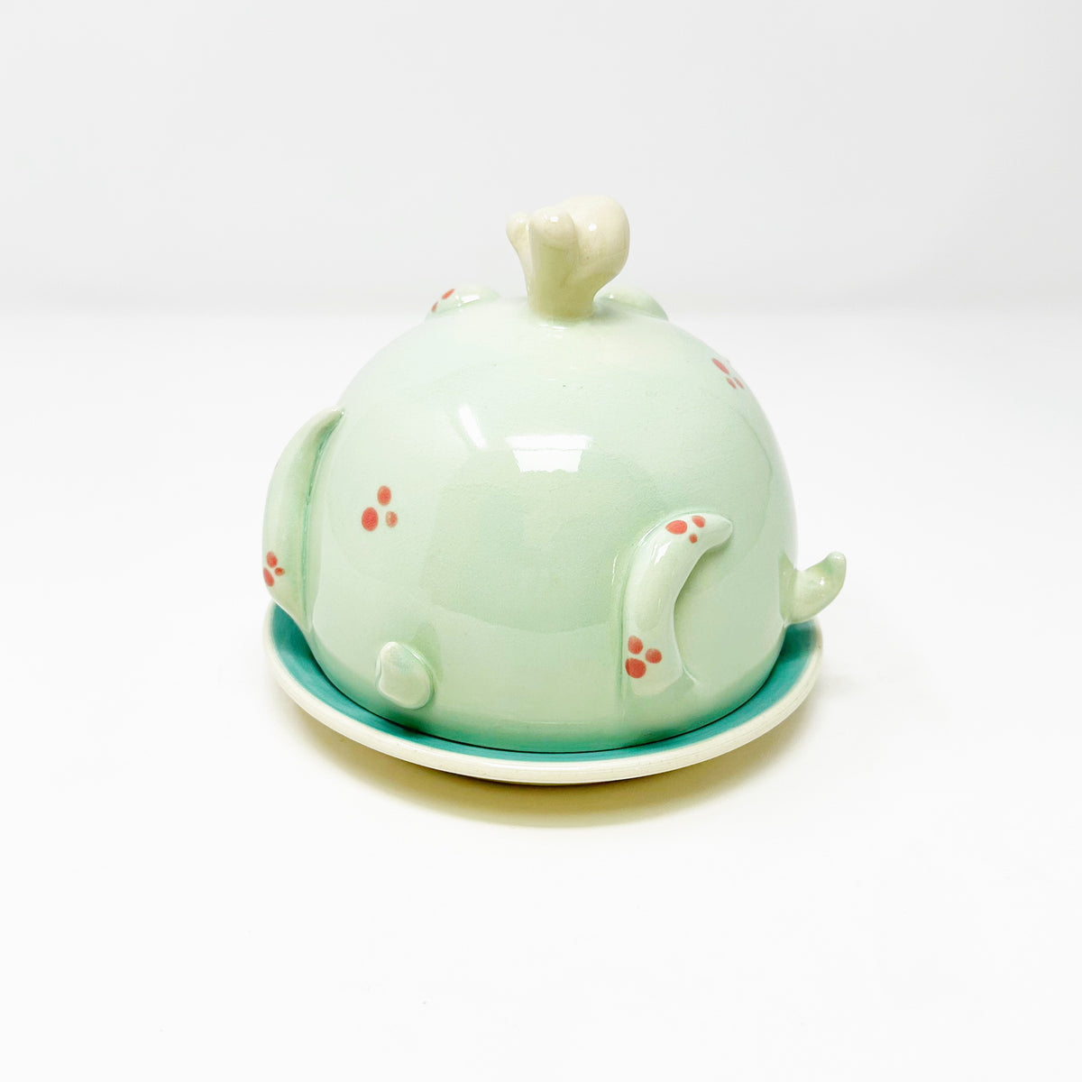 Teal Octopus Butter Dish