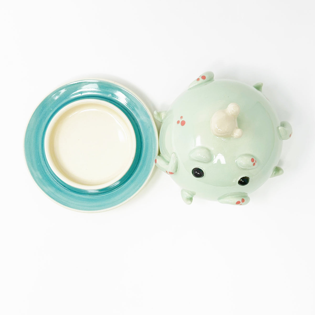 Teal Octopus Butter Dish