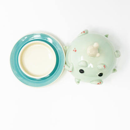 Teal Octopus Butter Dish