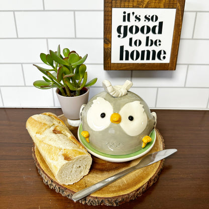 Owl Butter Dish