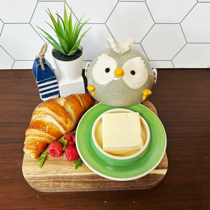 Owl Butter Dish