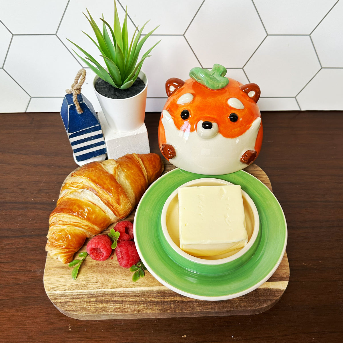 Fox Butter Dish