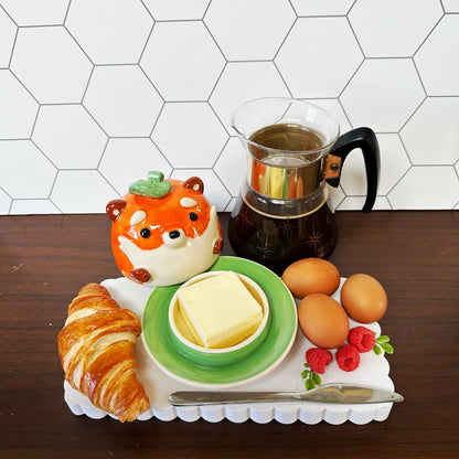 Fox Butter Dish