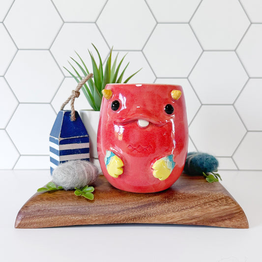 Red Monster Mug 3