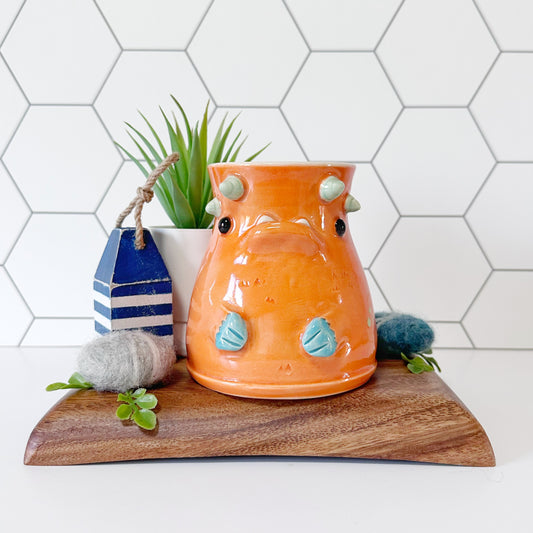Dark Orange Monster Mug 1