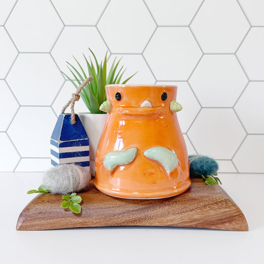 Dark Orange Monster Mug 2