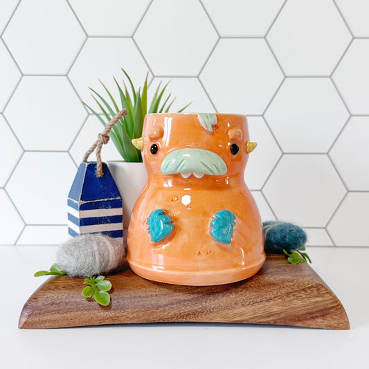Dark Orange Monster Mug 6