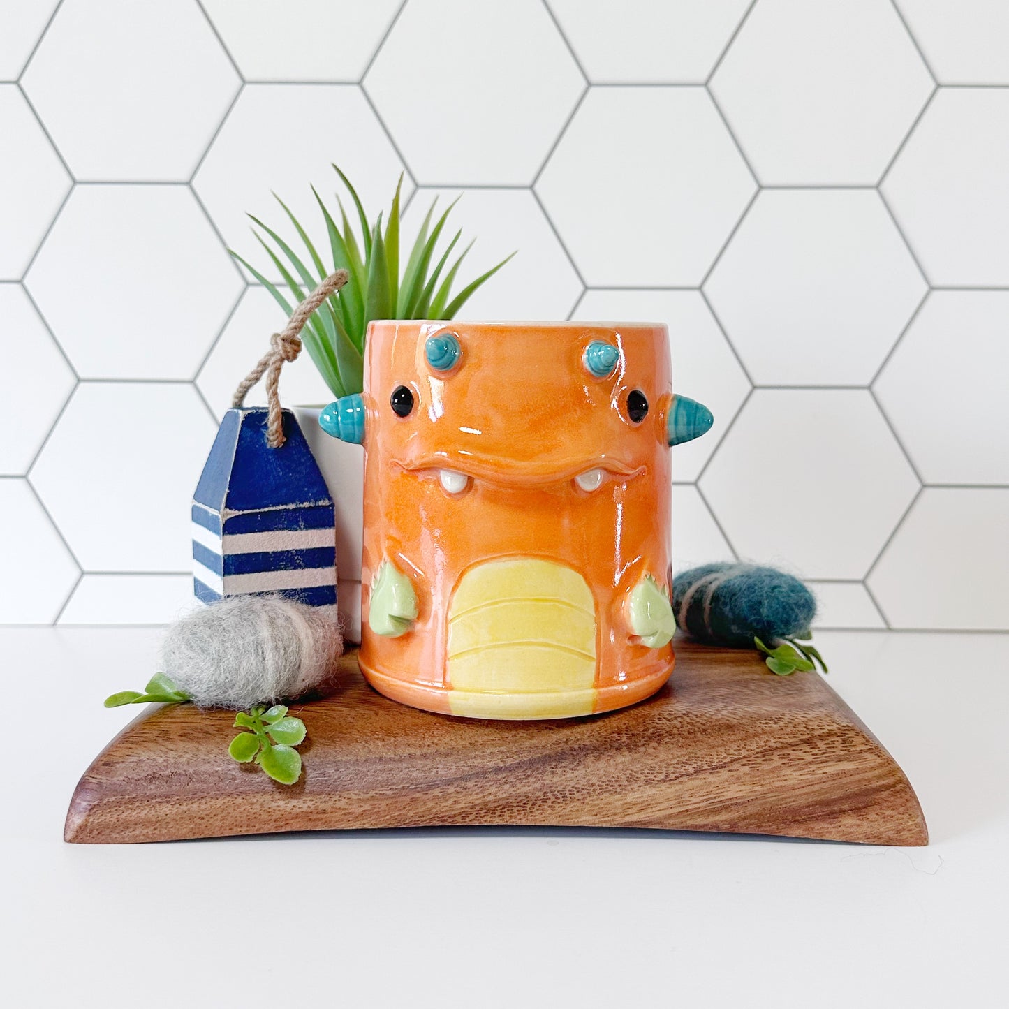 Dark Orange Monster Mug 10