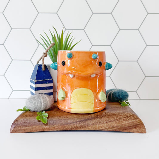 Dark Orange Monster Mug 10