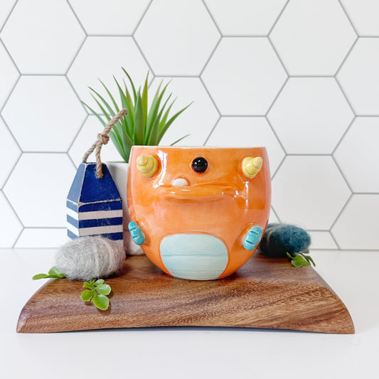Dark Orange Monster Mug 8