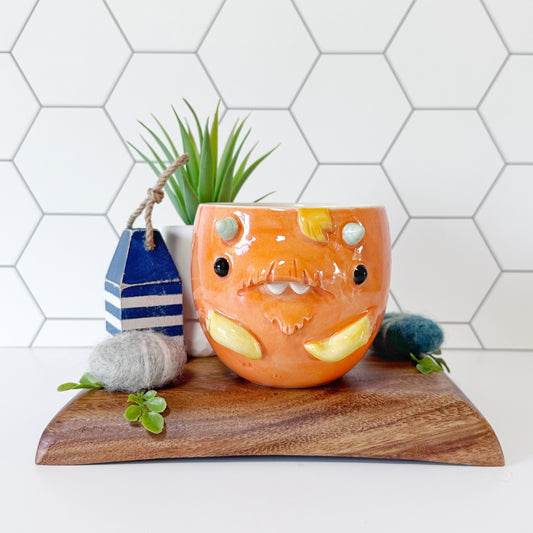 Dark Orange Monster Mug 7