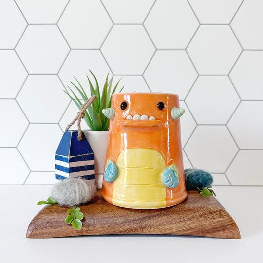Dark Orange Monster Mug 18