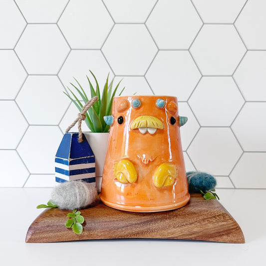 Dark Orange Monster Mug 17