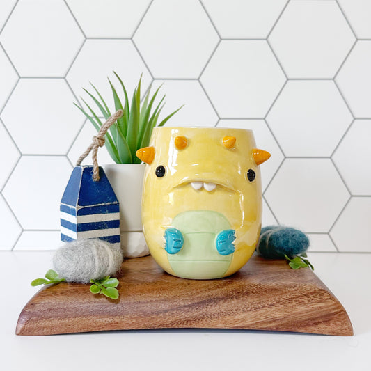 Yellow Monster Mug 4