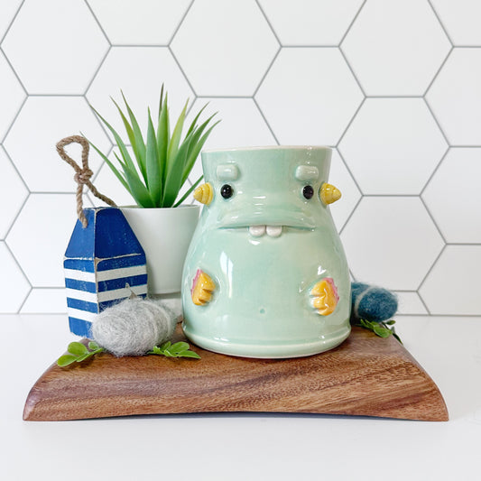 Teal Monster Mug 1