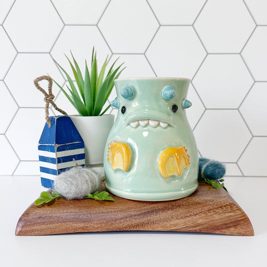 Teal Monster Mug 2