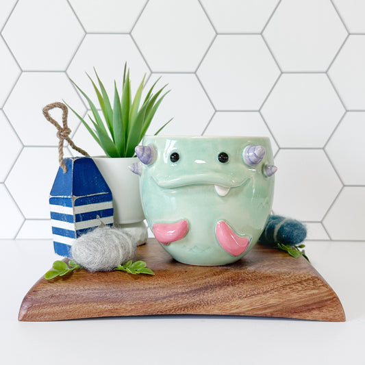 Teal Monster Mug 10