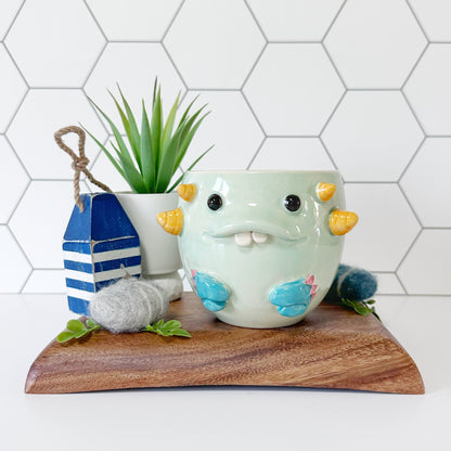 Teal Monster Mug 9