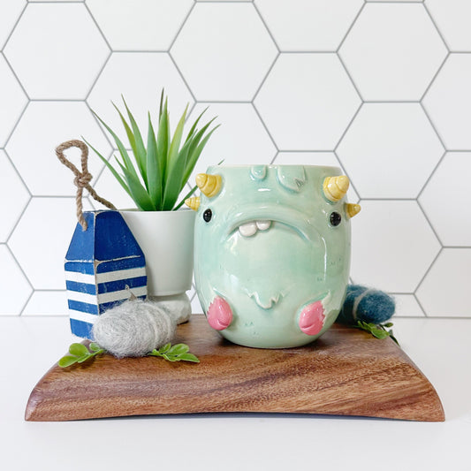Teal Monster Mug 11