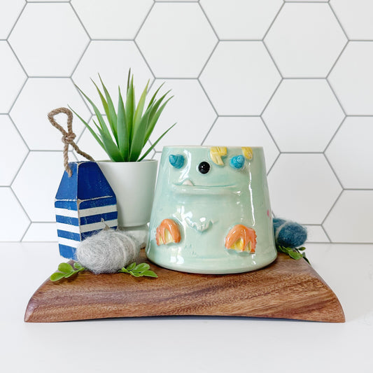 Teal Monster Mug 13