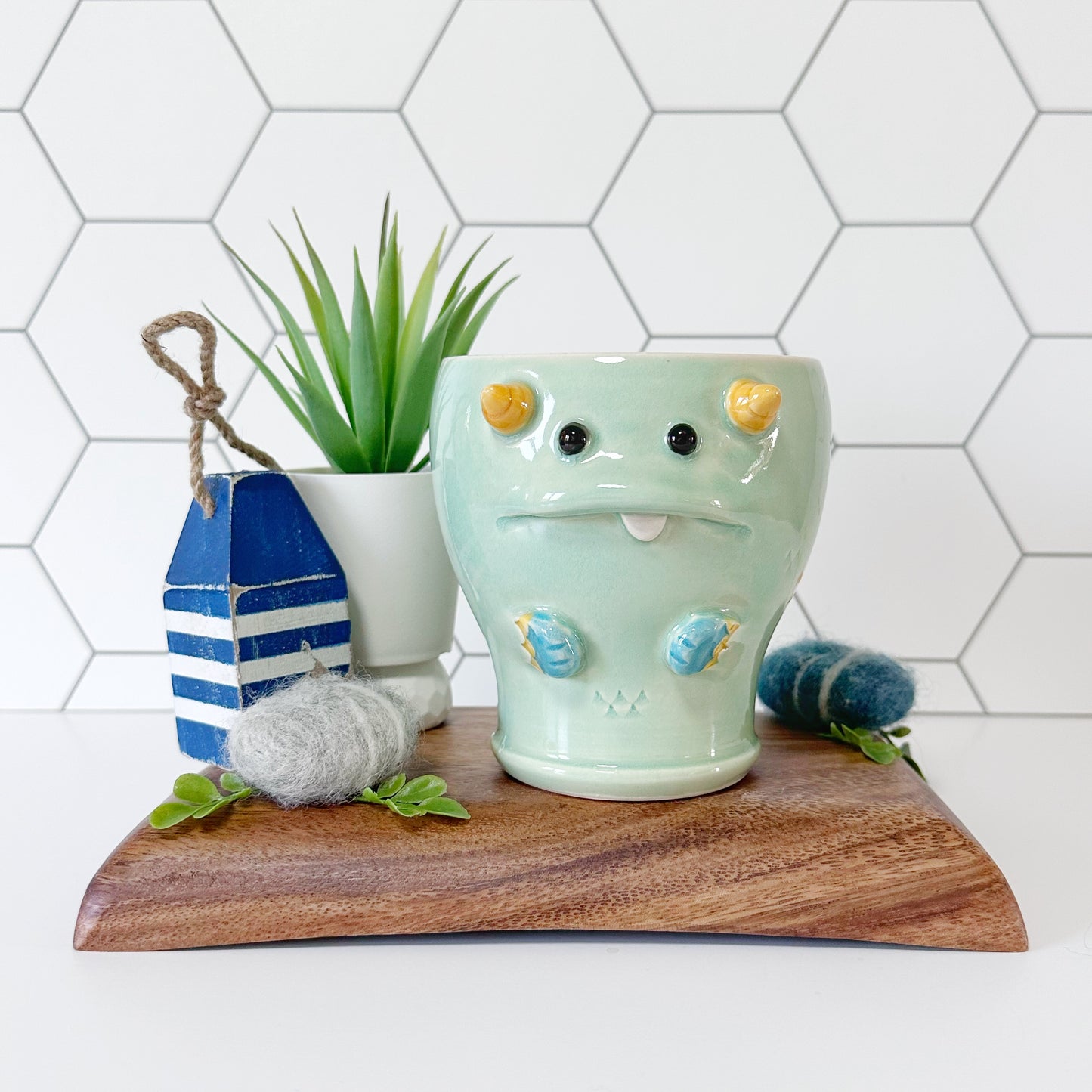 Teal Monster Mug 15