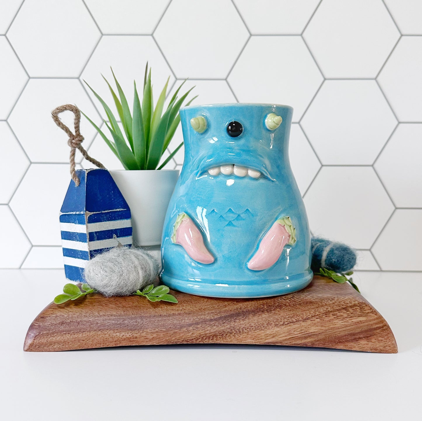 Dark Blue Monster Mug 2