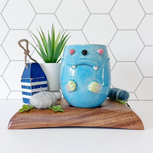 Dark Blue Monster Mug 3