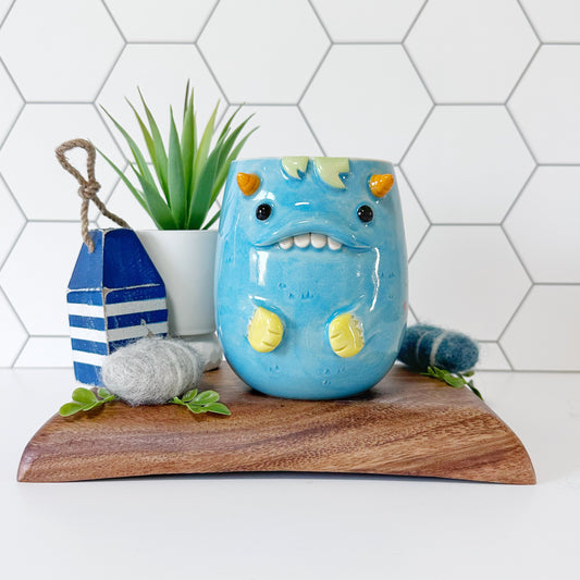 Dark Blue Monster Mug 4