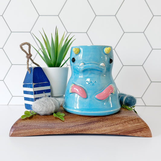 Dark Blue Monster Mug 5