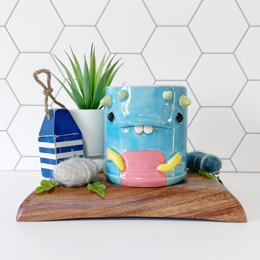 Dark Blue Monster Mug 7