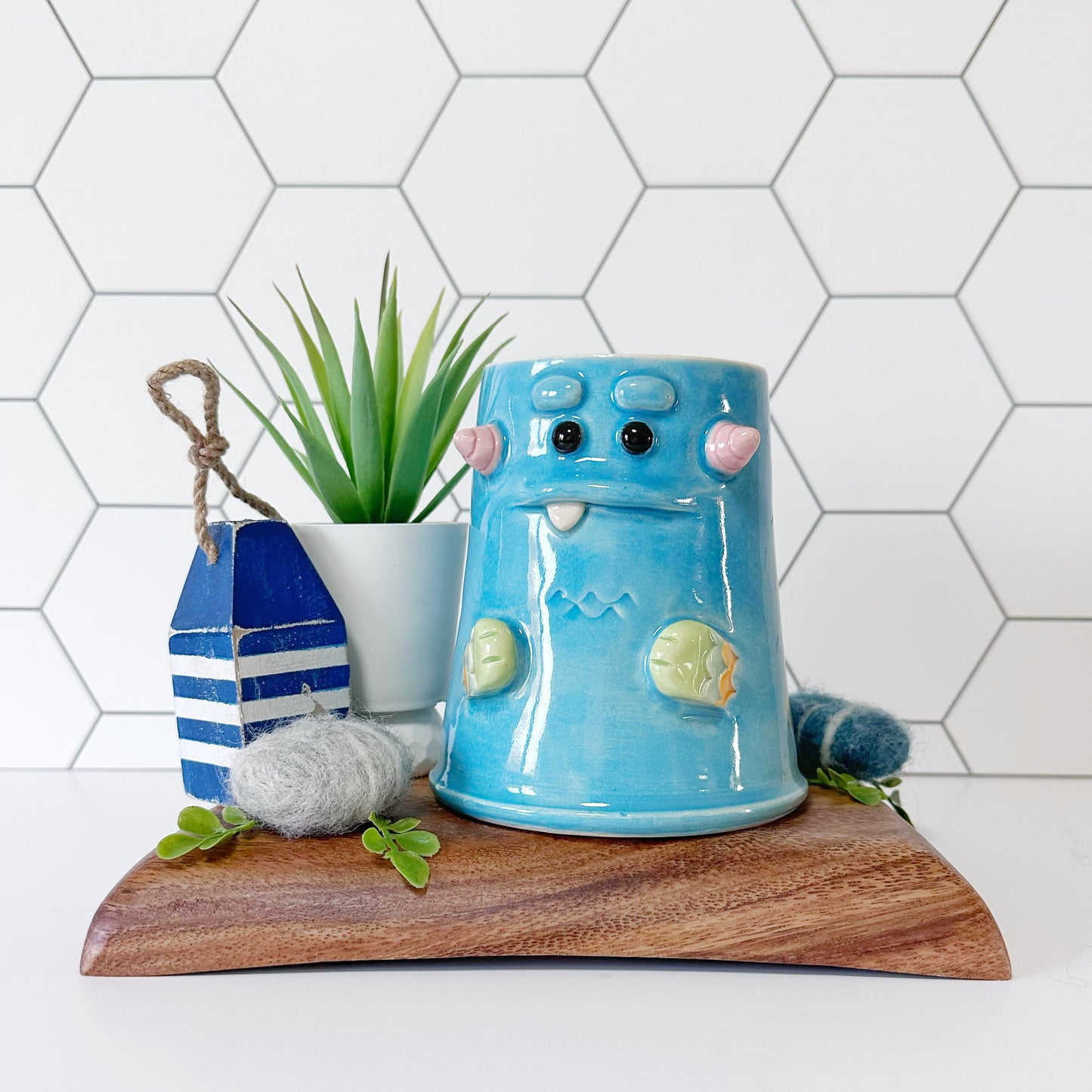 Dark Blue Monster Mug 18