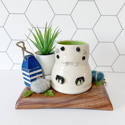 White Monster Mug 2