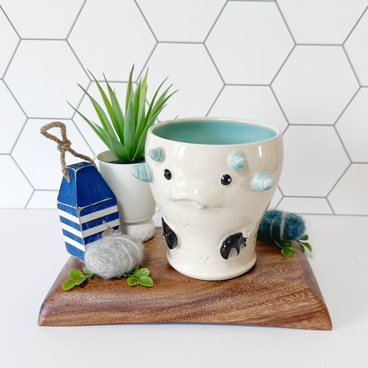 White Monster Mug 3